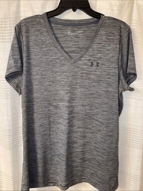 Under Armour Women’s Gray Heather V-Neck Performance Tshirt